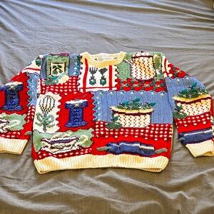 Vintage 'Ugly Christmas Sweater' - Petite Small - Kitchen Themed